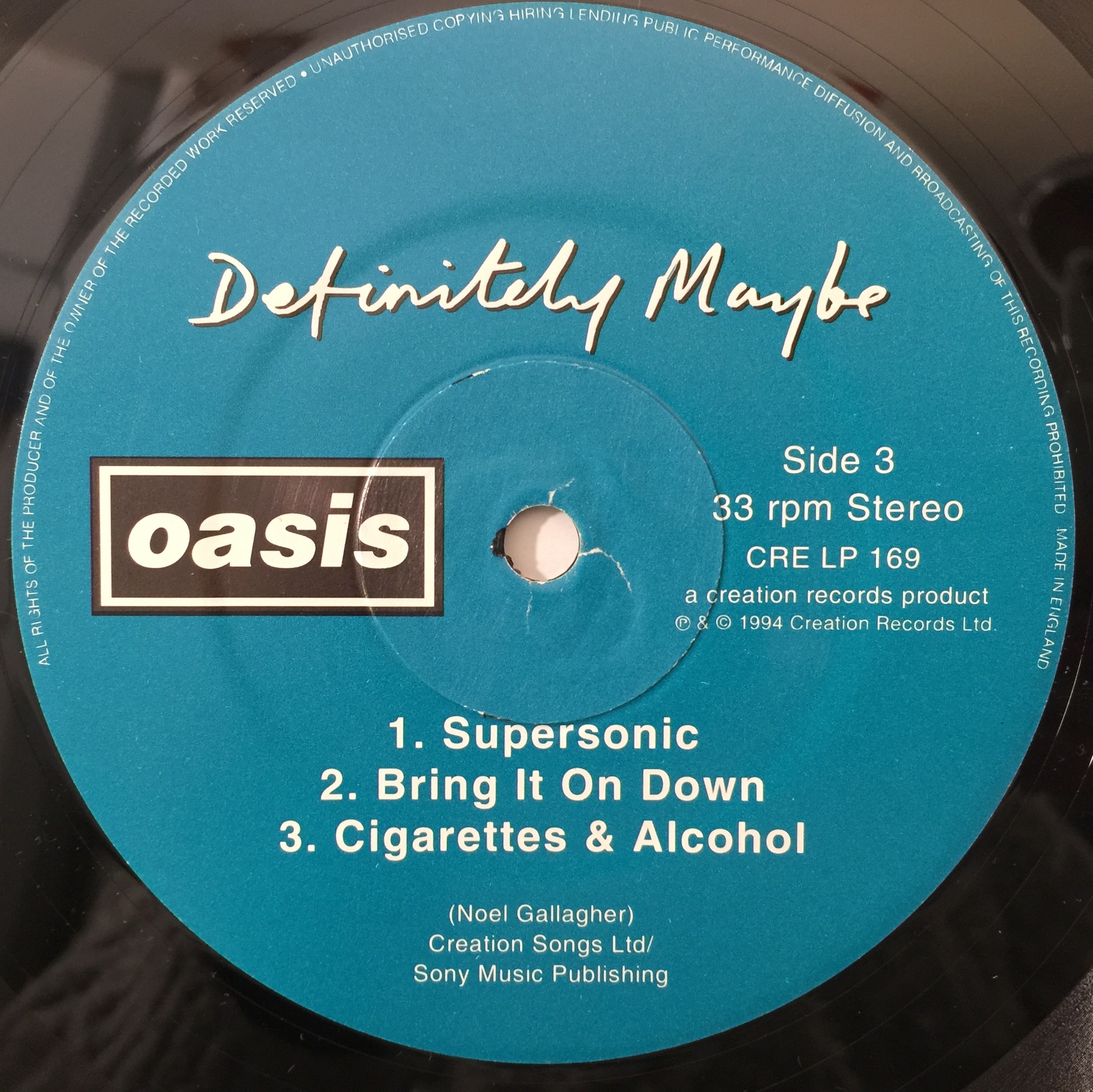 Lot 80 - OASIS - DEFINITELY MAYBE LP (ORIGINAL UK COPY