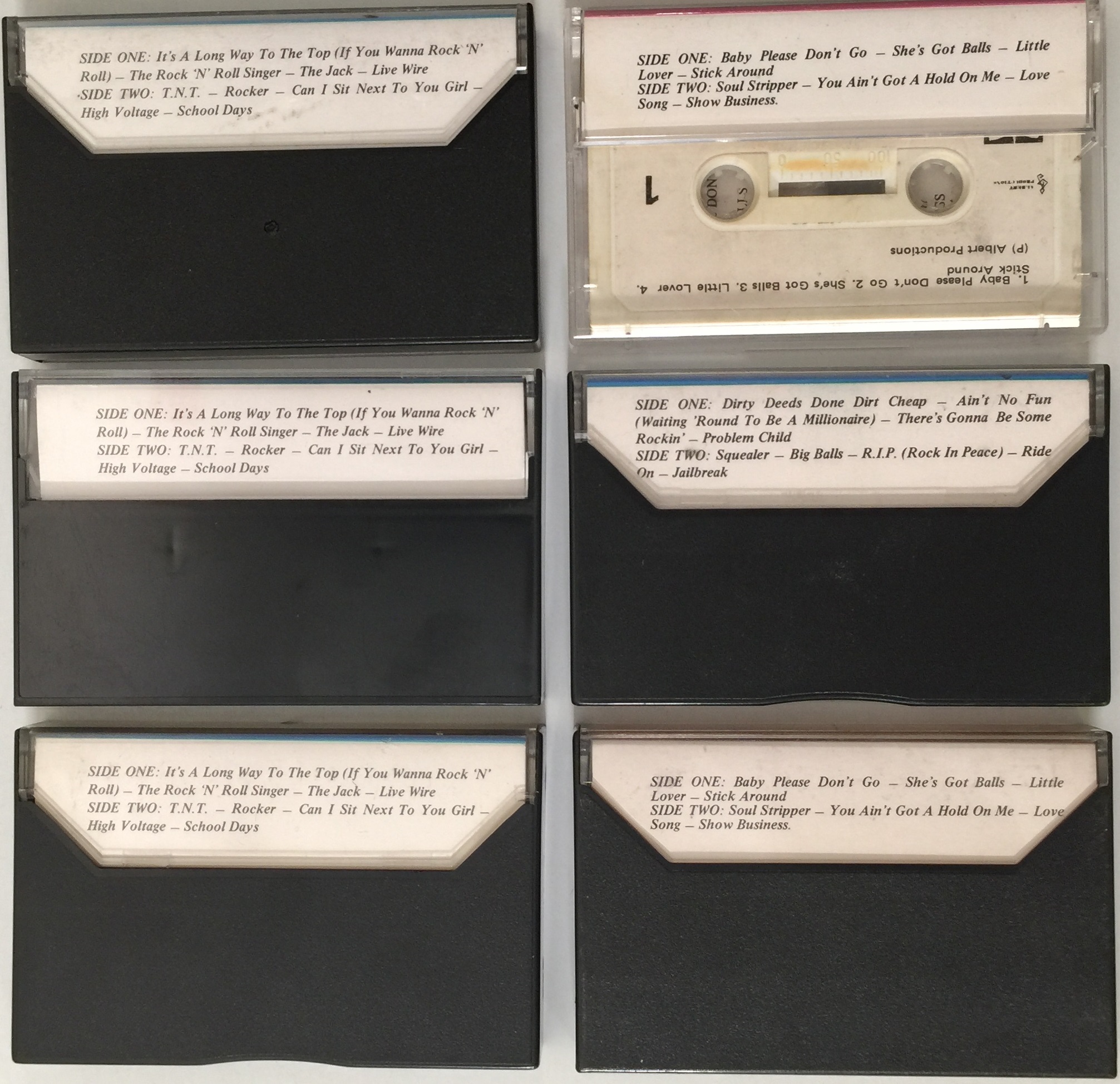 Lot 386 - AC/DC - NEW ZEALAND CASSETTE RARITIES