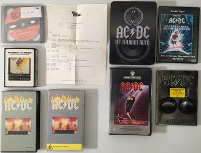 Lot 391 - AC/DC - CD/ 8TRACK/ DVD/ VHS PACK