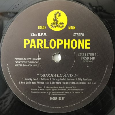 Lot 81 - MORRISSEY - VAUXHALL AND I LP (UK ORIGINAL - PARLOPHONE PCSD 148)