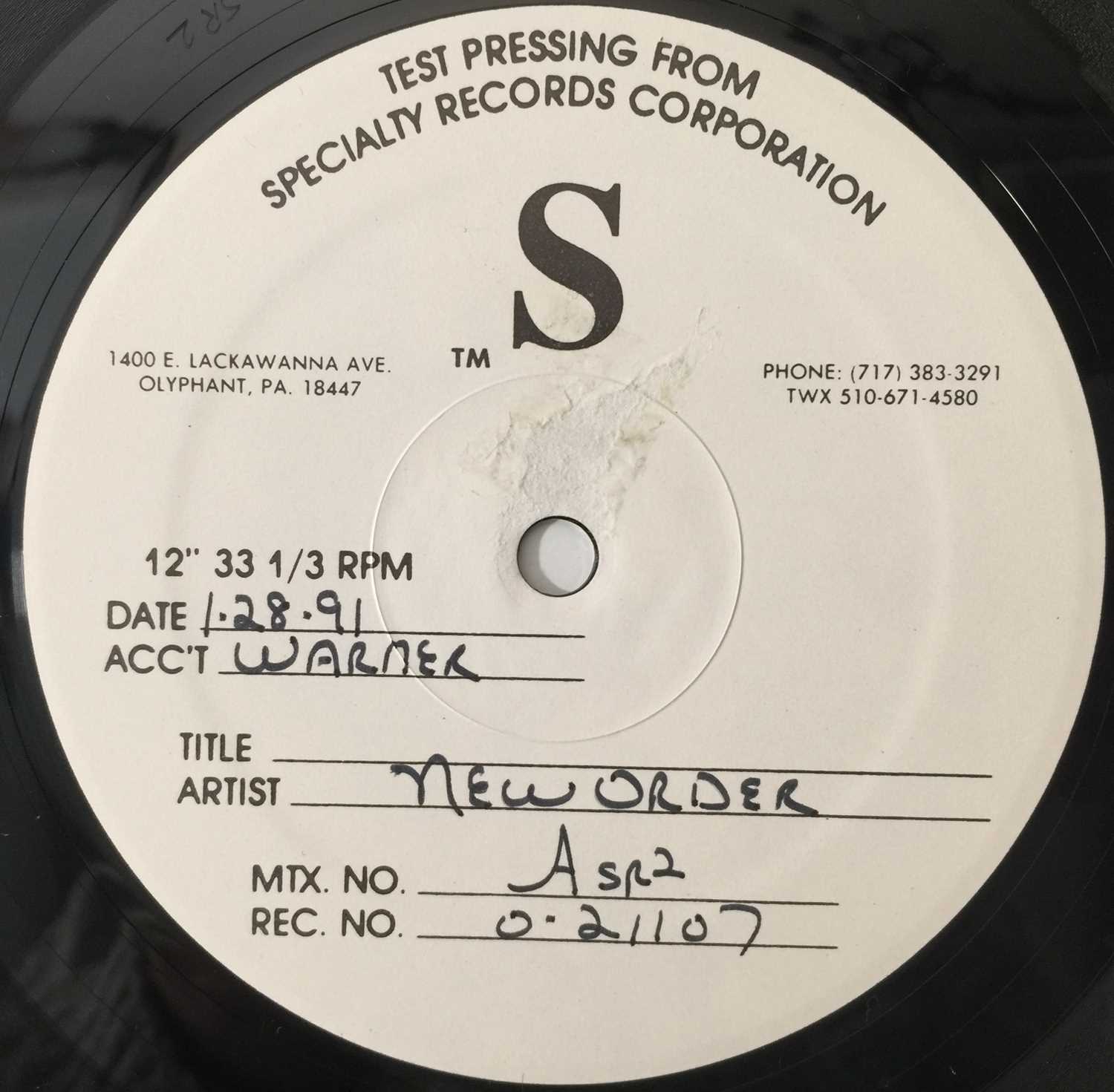 Lot 95 NEW ORDER LP/ 12" PROMO/ TEST PRESSING PACK