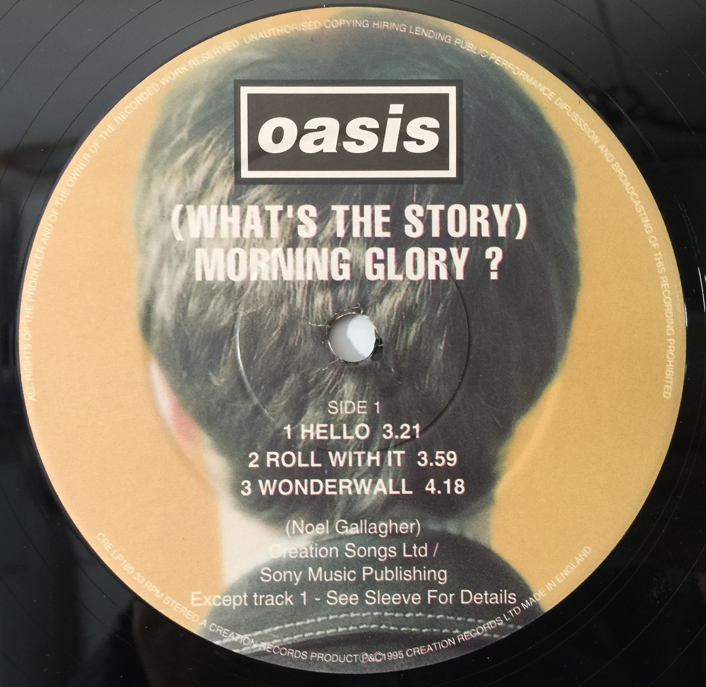 OASIS - (WHAT'S THE STORY) MORNING GLORY LP (UK DAMONT ORIGINAL - CRELP 189)