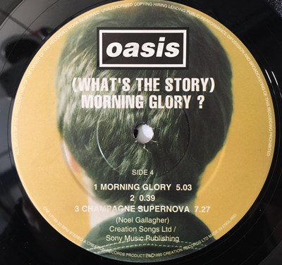 Lot 86 - OASIS - (WHAT'S THE STORY) MORNING GLORY LP (UK DAMONT ORIGINAL - CRELP 189)
