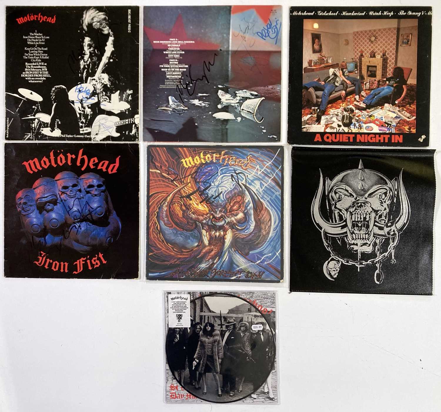 Lot 310 - MOTORHEAD - SIGNED RECORDS.