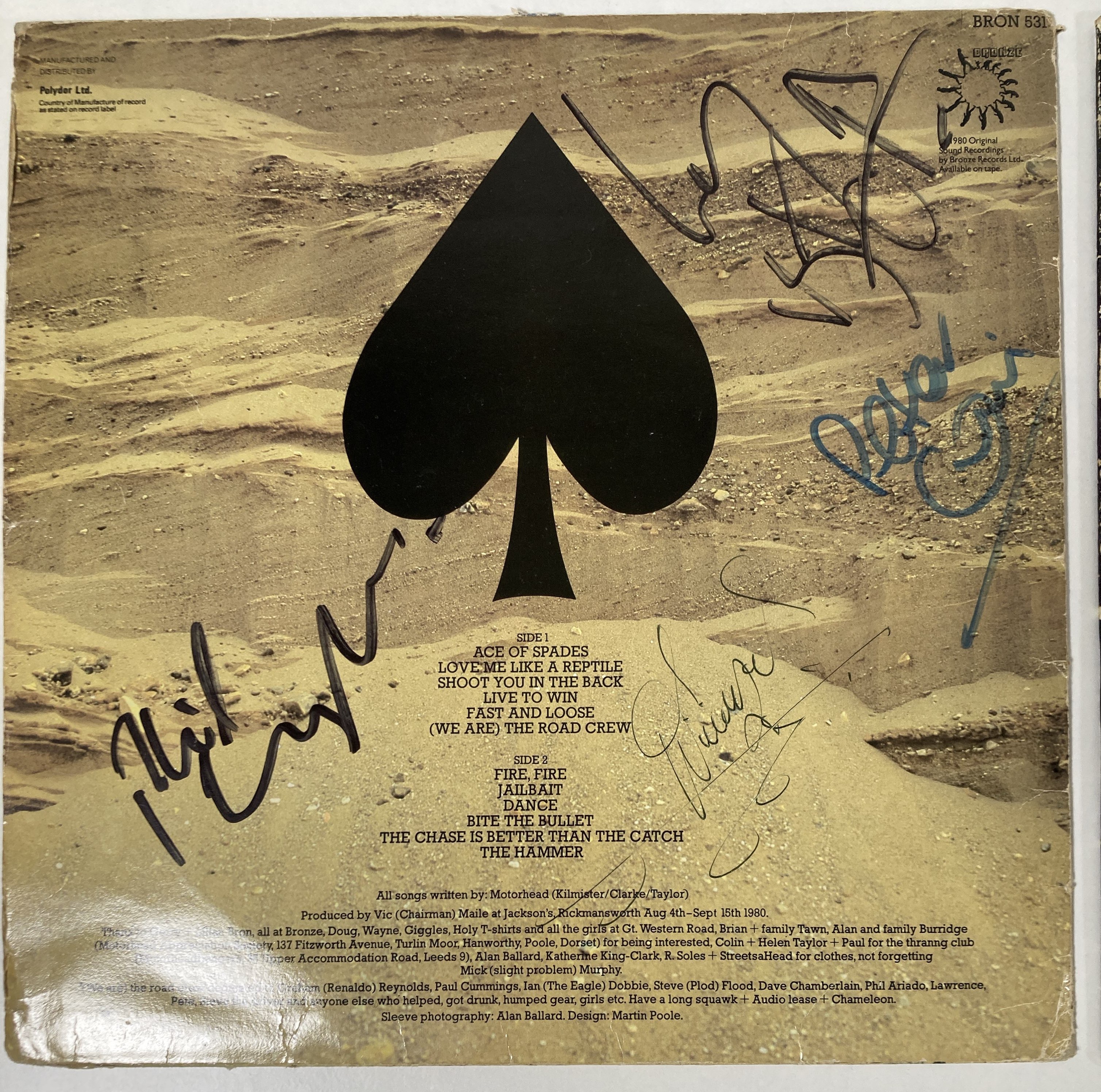 Lot 311 - MOTORHEAD SIGNED LPS.