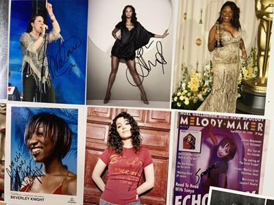 Lot 319 - FEMALE STARS - SIGNED ITEMS.