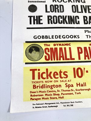 Lot 246 - THE KINKS - AN ORIGINAL 1965 CONCERT POSTER FOR BRIDLINGTON.