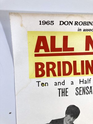 Lot 246 - THE KINKS - AN ORIGINAL 1965 CONCERT POSTER FOR BRIDLINGTON.