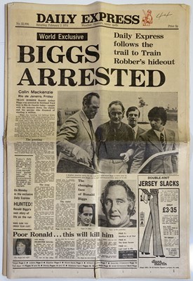 Lot 185 - RONNIE BIGGS / THE GREAT TRAIN ROBBERY - COLLECTION OF RARE EPHEMERA.