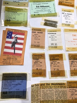 Lot 263 - CONCERT TICKET ARCHIVE - 1977 - 1982.