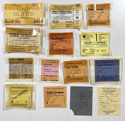 Lot 263 - CONCERT TICKET ARCHIVE - 1977 - 1982.