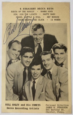 Lot 389 - BILL HALEY SIGNED ITEMS.