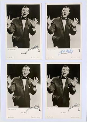 Lot 400 - BILL HALEY SIGNED POSTCARD.