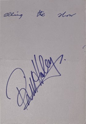 Lot 402 - BILL HALEY AUTOGRAPHS.