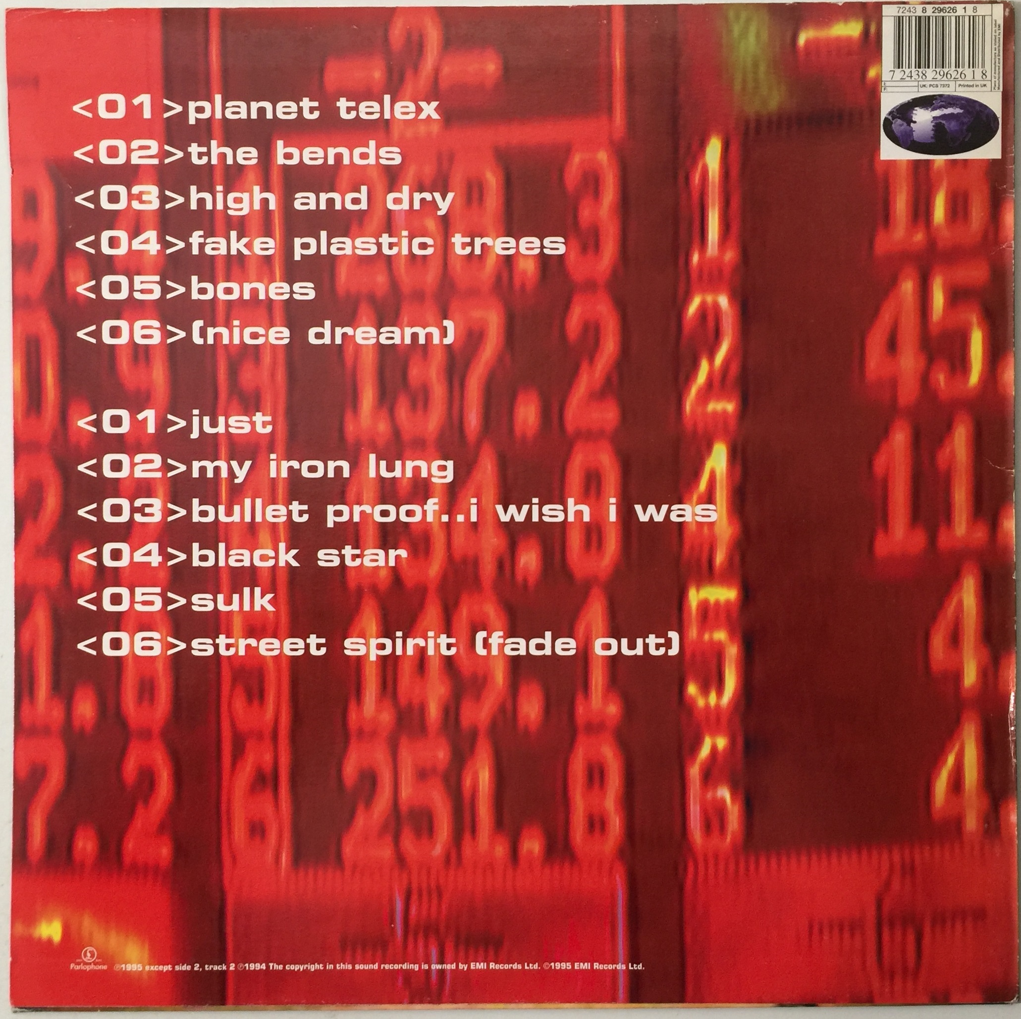 UKオリジナル盤/0%表記無し】Radiohead(レディオヘッド)「The Bends 