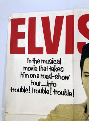 Lot 417 - ELVIS - THE TROUBLE WITH GIRLS ORIGINAL UK QUAD POSTER.