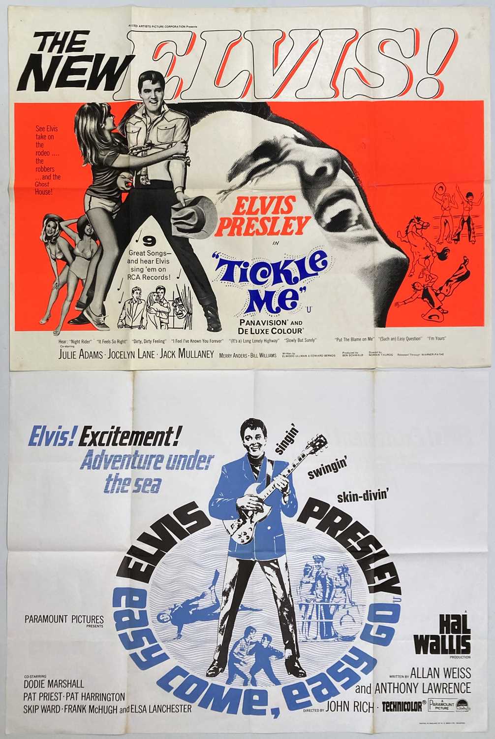 Lot 418 - ELVIS - UK QUAD POSTERS.