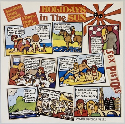 Lot 476 - SEX PISTOLS - HOLIDAY IN THE SUN POSTER.