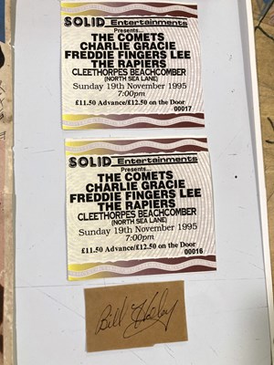 Lot 407 - BILL HALEY AUTOGRAPH / CLIFF RICHARD AND THE SHADOWS AUTOGRAPHS.