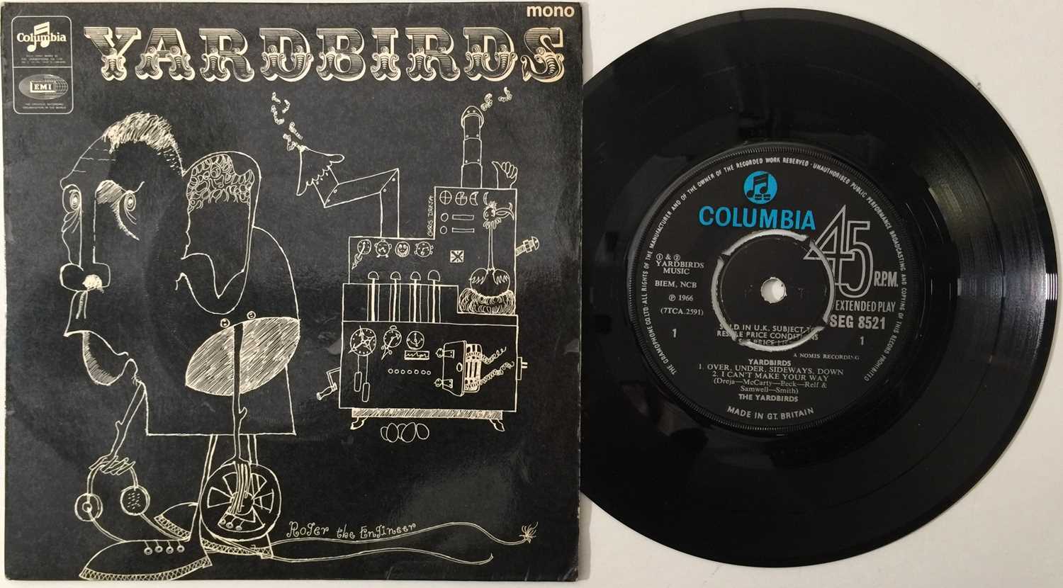 Lot 734 - THE YARDBIRDS - ROGER THE ENGINEER 7" EP (UK COLUMBIA - SEG 8521)