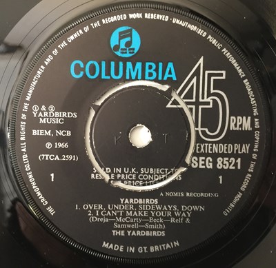 Lot 734 - THE YARDBIRDS - ROGER THE ENGINEER 7" EP (UK COLUMBIA - SEG 8521)