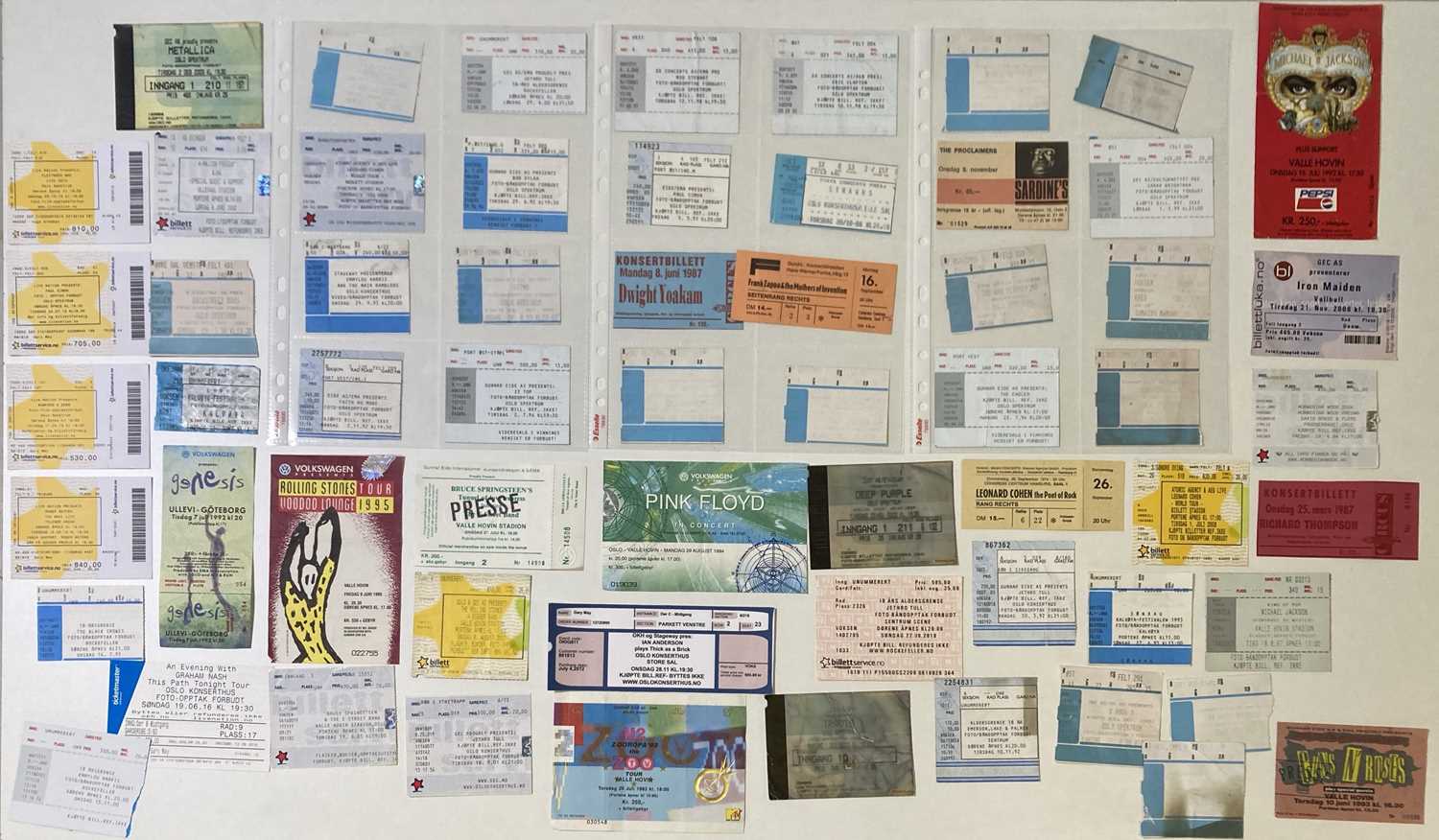 Lot 127 - EUROPEAN CONCERT TICKET ARCHIVE - 1`970S.