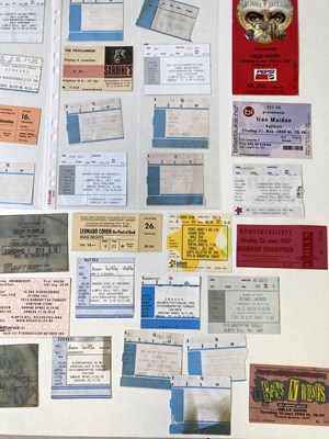 Lot 127 - EUROPEAN CONCERT TICKET ARCHIVE - 1`970S.