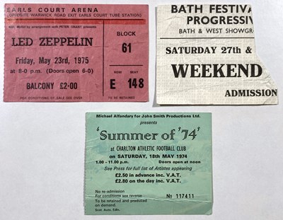 Lot 278 - LED ZEPPELIN / THE WHO - 1970S TICKET STUBS.