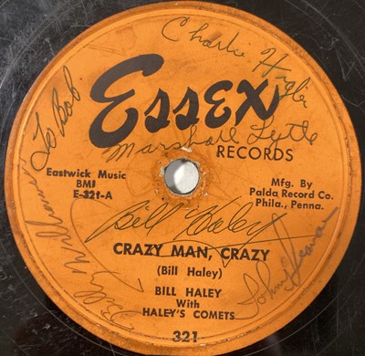 Lot 409 - BILL HALEY AND THE COMETS - SIGNED 78RPM RECORD.