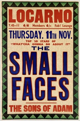 Lot 322 - SMALL FACES LOCARNO POSTER.