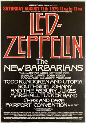 Lot 281 - LED ZEPPELIN KNEBWORTH 1979 POSTER.