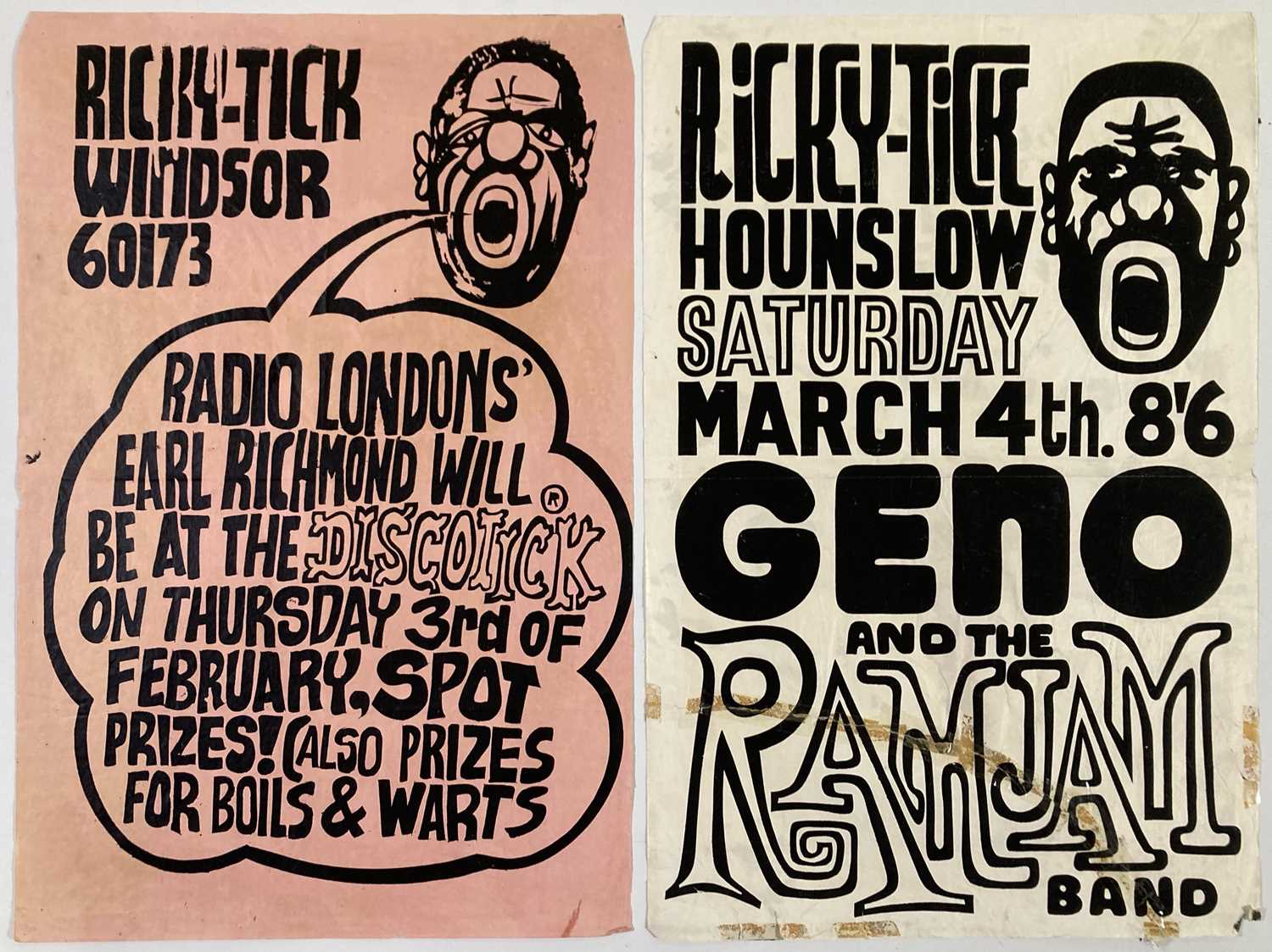 Lot 282 - RICKY TICK POSTERS INC GENO WASHINGTON