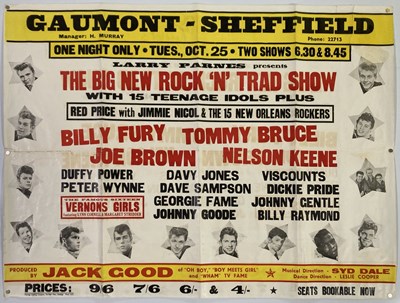 Lot 323 - 1960 - A 'ROCK 'N TRAD SHOW' POSTER - BILLY FURY / JOE BROWN AND OTHERS.