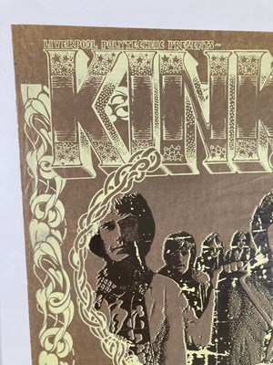 Lot 324 - THE KINKS - A RARE CONCERT POSTER FOR LIVERPOOL TOP RANK.