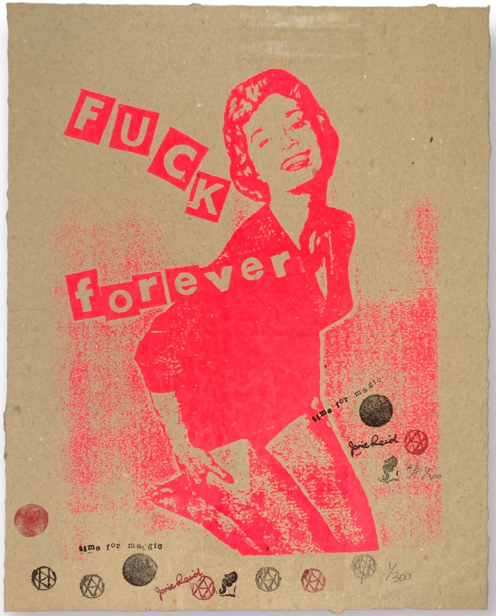 Lot 509 - JAMIE REID - A LIMITED EDITION PRINT - WITH