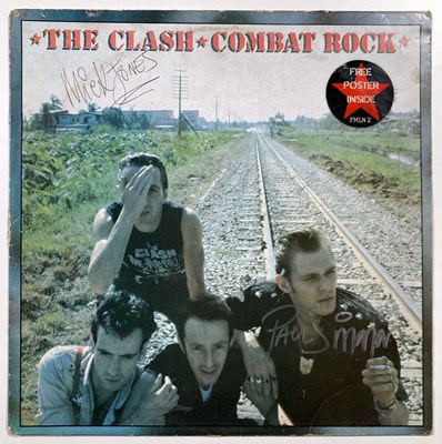 Lot 479 - THE CLASH - SIGNED COMBAT ROCK LP.