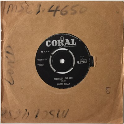 Lot 754 - BUDDY HOLLY - 7" CORAL RECORDS PACK (INC DEMOS)