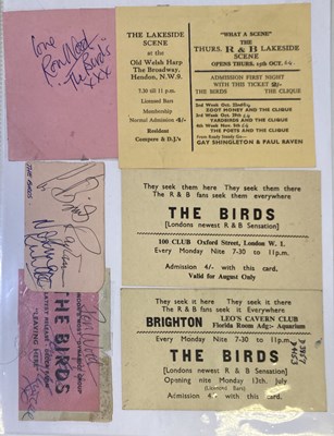 Lot 345 - THE BIRDS - 1960S EPHEMERA TO INCLUDE SIGNED RONNIE WOOD.