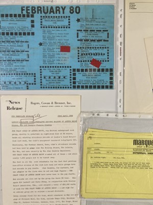 Lot 48 - THE MARQUEE CLUB - 1960S CONTRACTS / DOCUMENTS INC MENTIONS FOR DAVID BOWIE.