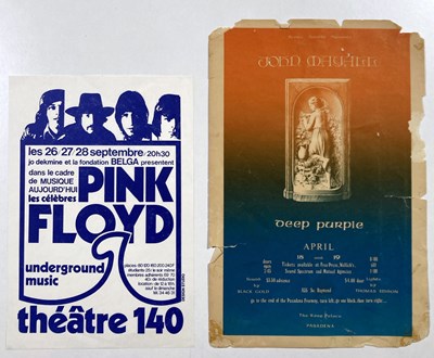 Lot 260 - HANDBILLS C 1960S INC DEEP PURPLE / PINK FLOYD.