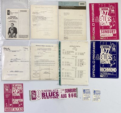 Lot 51 - NATIONAL JAZZ AND BLUES FESTIVAL - 1960S EPHEMERA / DOCUMENTS.