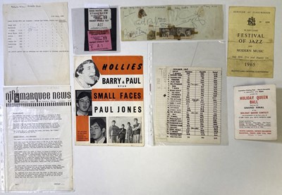 Lot 347 - THE YARDBIRDS - CONCERT EPHEMERA AND AUTOGRAPHS.