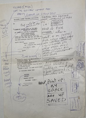 Lot 407 - MARK E. SMITH / THE FALL - PROOF ARTWORK / MARK E. SMITH'S NOTES ON CRUISER'S CREEK.