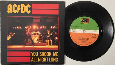 Lot 779 - AC/DC - YOU SHOOK ME ALL NIGHT LONG 7" (RARE UK MISPRESS - K11600)