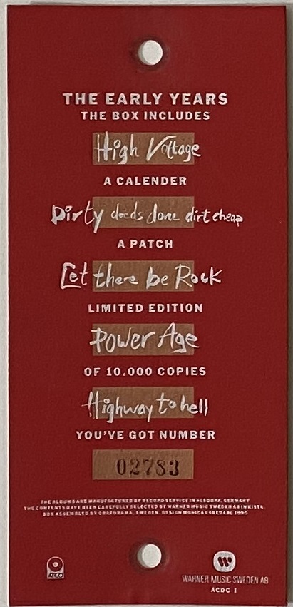 Lot 10 - AC/DC - THE EARLY YEARS LP BOX SET (LIMITED