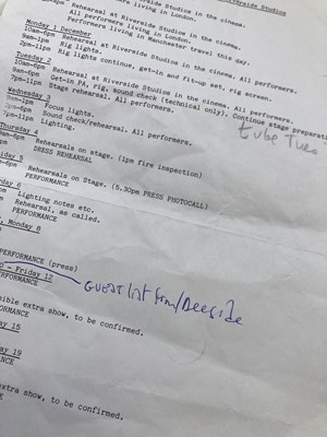 Lot 410 - MARK E. SMITH / THE FALL - TOUR EPHEMERA / OVERSEAS.