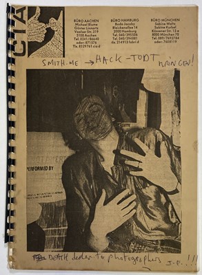 Lot 419 - MARK E. SMITH / THE FALL - GERMAN TOUR ITINERARY WITH ANNOTATIONS AND BREMEN NACHT REFERENCE.