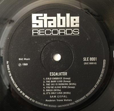 Lot 672 - SAM GOPAL - ESCALATOR LP (ORIGINAL UK PRESSING - STABLE SLE 8001)