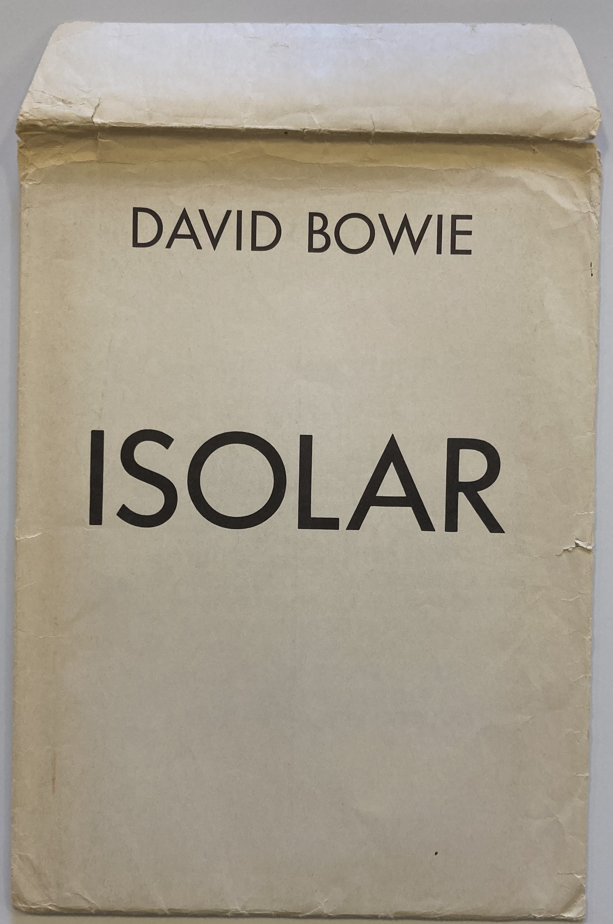 Lot 222 - DAVID BOWIE ISOLAR 1 AND 2 PROGRAMMES