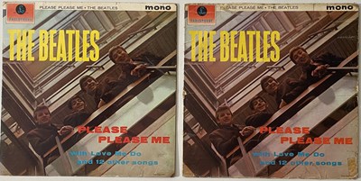 Lot 175 - THE BEATLES - PLEASE PLEASE ME (2ND BLACK AND GOLD - INCLUDING ```1ST AND 2ND PRINTING SLEEVES)